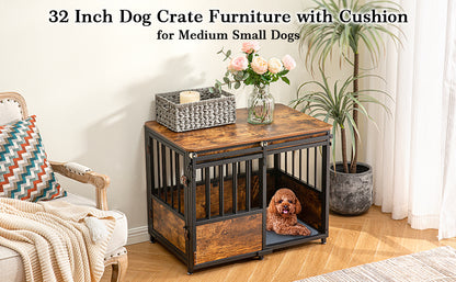 Dog Kennel Crate End Table Furniture