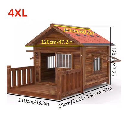 Luxury Wooden Home Dog Kennel: Extra Strong Cage for Small, Medium, and Large Dogs – Perfect for Indoor and Outdoor