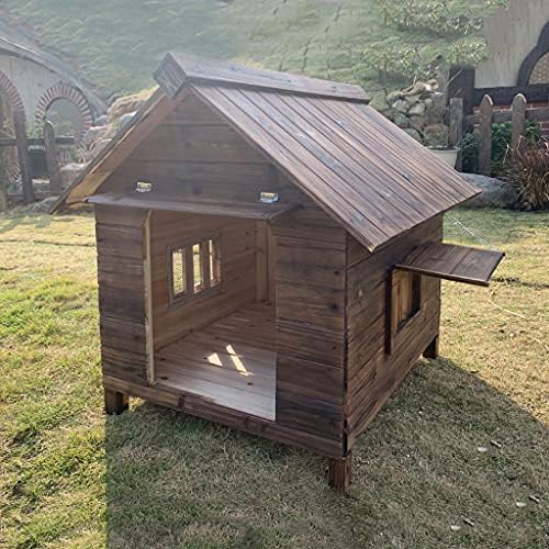 Ultimate Weatherproof Dog House & Crate: Outdoor Comfort with Double-Windows in a Universal Kennel Villa