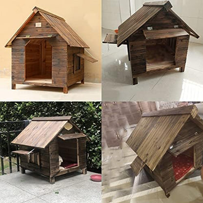 Ultimate Weatherproof Dog House & Crate: Outdoor Comfort with Double-Windows in a Universal Kennel Villa