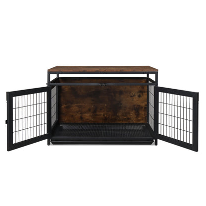 Indoor Dog Cage Heavy-Duty Super Sturdy Dog Kennels with Storage and Anti-Chew