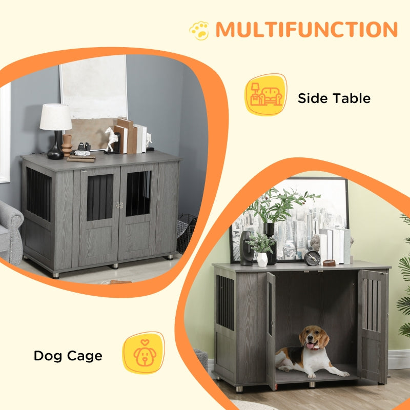 Contemporary Convenience: Dog Kennel in Extra Large Size - Wooden Dog Crate Furniture
