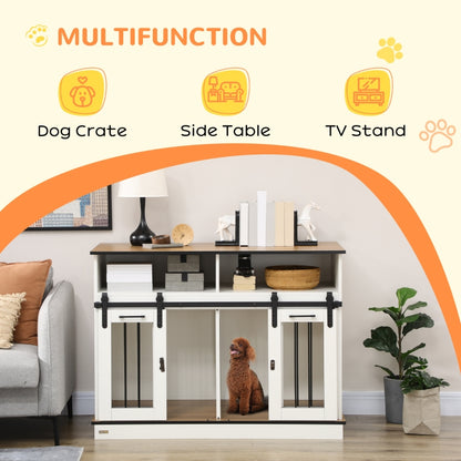 Versatile Dog Crate Furniture: Double Kennel for Large and Small Dogs