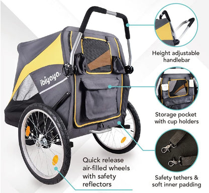 Roll in Comfort: Sturdy Large Pet Stroller for Big or Multiple Medium Dogs