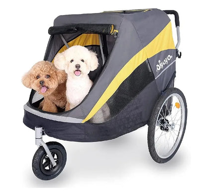 Roll in Comfort: Sturdy Large Pet Stroller for Big or Multiple Medium Dogs