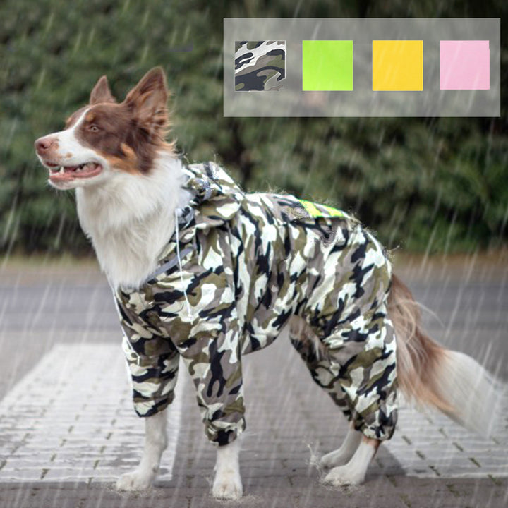 Dog Raincoat Jumpsuit Rain Coat for Dogs Pet Cloak Labrador Waterproof Golden Retriever Jacket