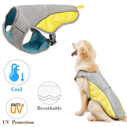 Summer Pet Dog/cat Cooling Vest with Reflective Stripes & UV Protection